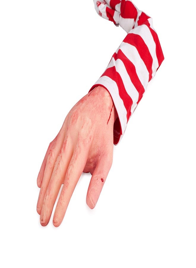 SummitLink Halloween Realistic Fake Hand with Cloth Arm for Car Trunk Dead Body Prank Decoration Prop Novelty Gift Toy (Right) - Image 4