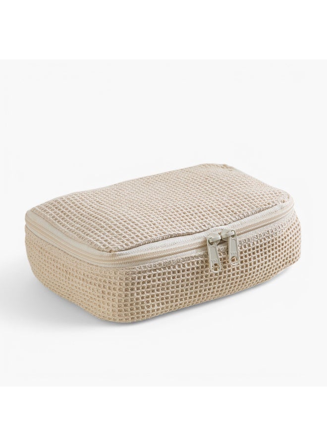 Home Box Bella Oat Waffle Medium Box Pouch - 20.5x13x5 cm  - Image 5