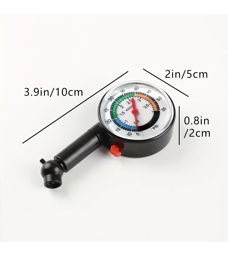 2 Upgraded High Precision Tire Pressure Gauges Glossy Black Battery Free Dual Scale PSI and Bar for Accurate Vehicle Maintenance Suitable for Motorcycles Bicycles and Trucks - Image 4