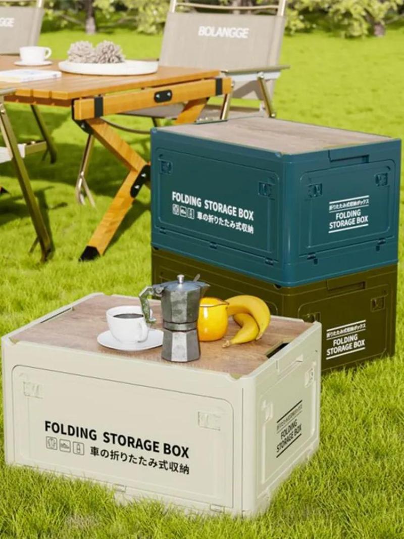 50L Folding Storage Box Durable Portable Container With Rollers - Supports 150 Kg For Rugged Outdoor Use - Compact Storage For Camping Picnic Travel - Image 5