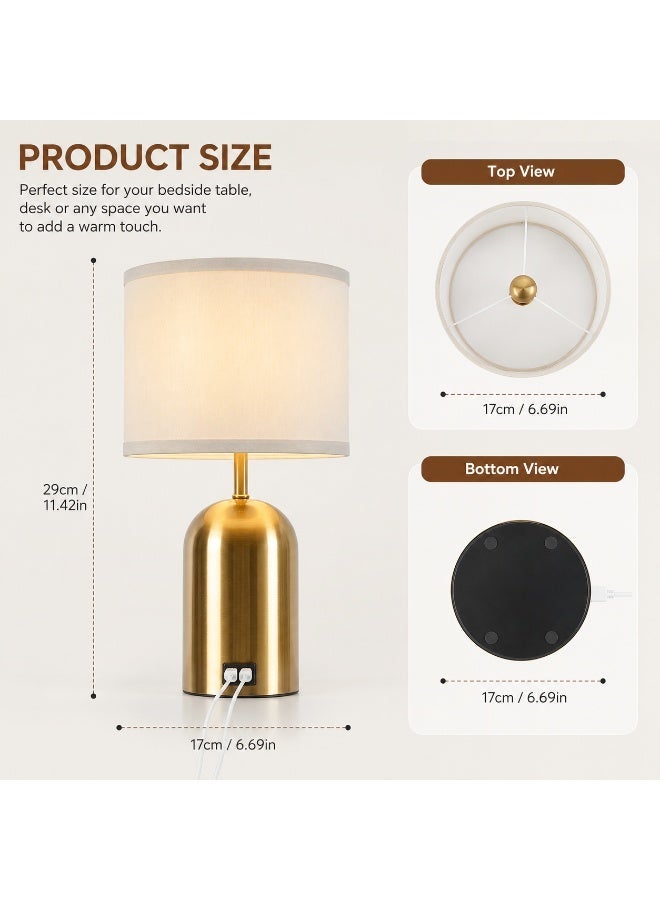 Aurrako Bedside Table Lamps Set of 2,Touch with 3-Level Dimming Elegant Modern Desk Lamps for Bedroom Living Room - Image 5