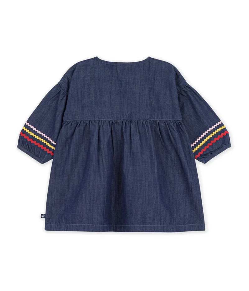بيتي باتو Babies' Long-Sleeved Denim Dress