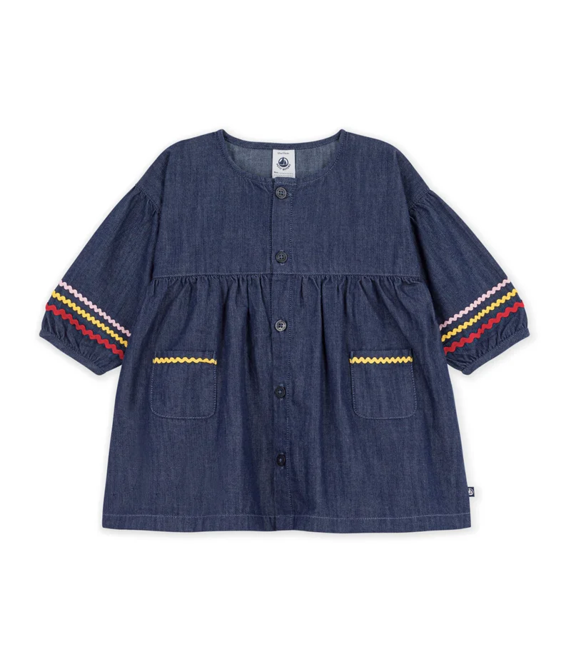 بيتي باتو Babies' Long-Sleeved Denim Dress