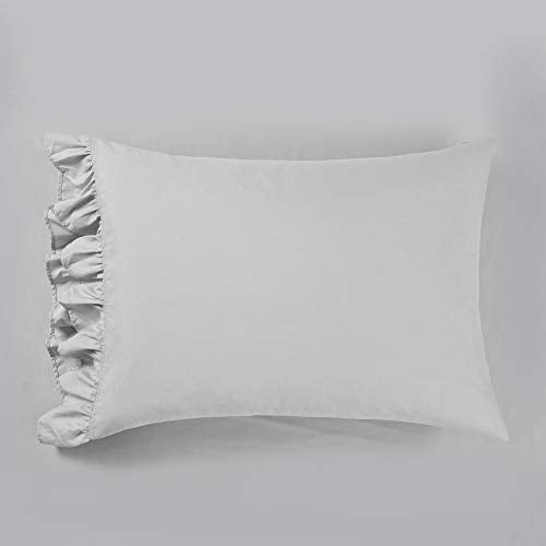 Lush Decor Reyna Ruffle Sheet Set 4 Piece Set Twin Light Gray Twin Sheets Kids Bed Sheets Twin Size Bed Sheet Set Coquette Bedroom Decor - Image 3