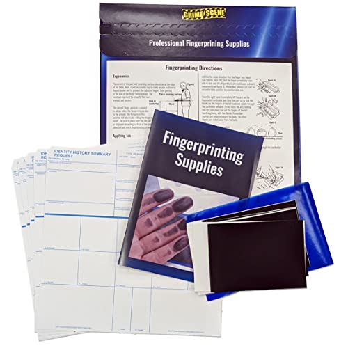 Crime Scene FD-1164 Fingerprint Kit, 5 XL Ink Strips, 5 Cards and Directions. Use to get an FBI History Summary (Rap Sheet) - Image 1