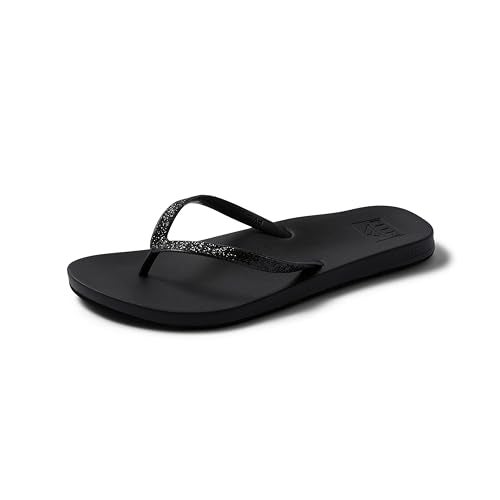 Reef Cushion Stargazer Womens Flip Flop, Super Lightweight, Ultra Soft Cushion Footbed, Black, 7 - Image 1