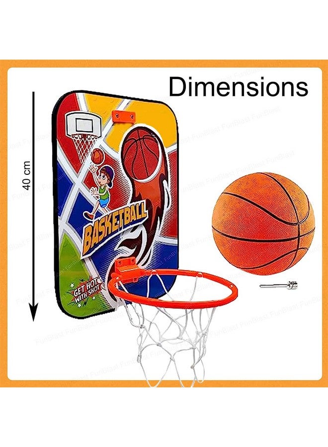 FunBlast Basketball for Kids - Wall Mount Adjustable Basket Ball Kit for Kids, Basketball Hoop for Kids, Kids Basketball Toys, Indoor and Outdoor Games for Boys & Kids - Image 2