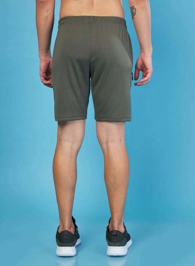 Technosport Technosport Men Solid Slim Fit Shorts with Techno Dry