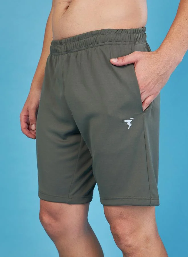 Technosport Technosport Men Solid Slim Fit Shorts with Techno Dry
