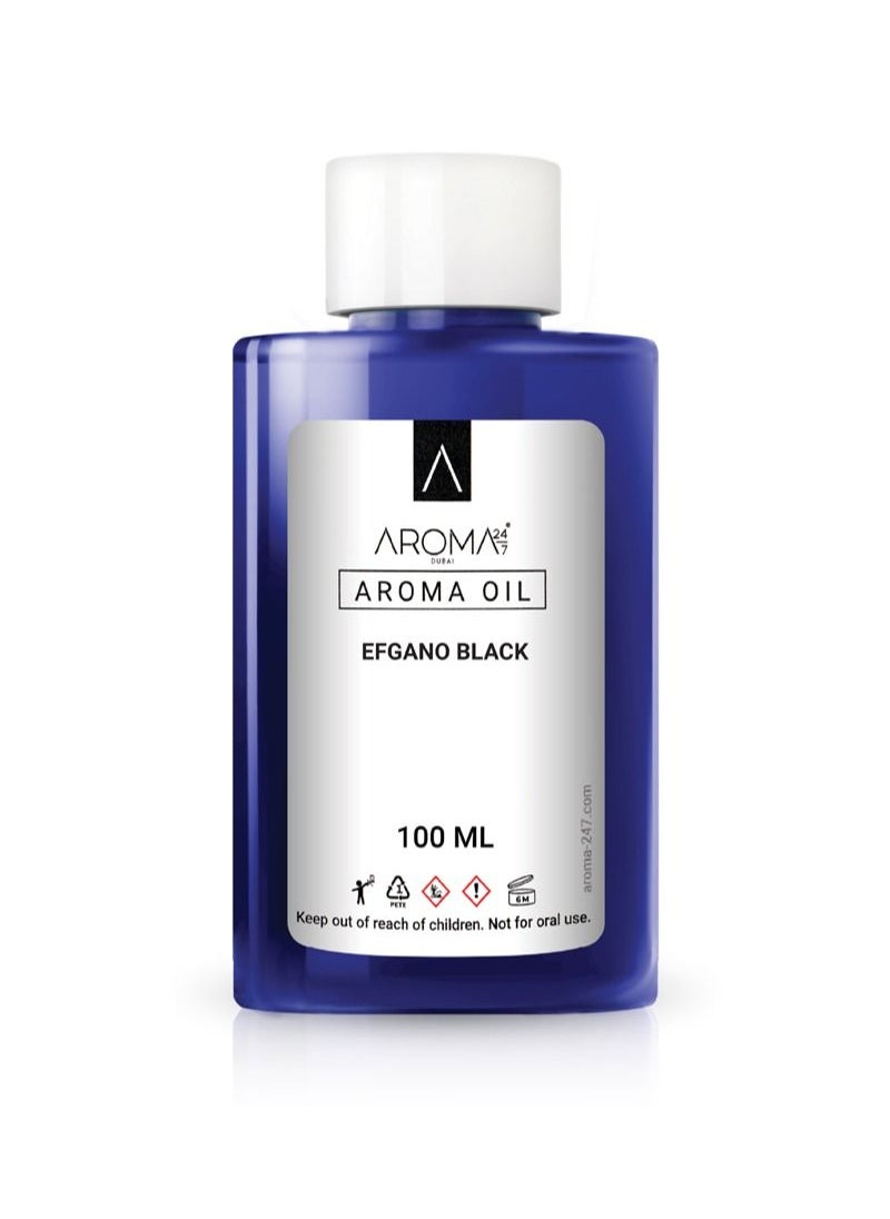 AROMA 24/7 - Aroma Oil for Scent Diffusers - Efgano Black 100ML - Image 1