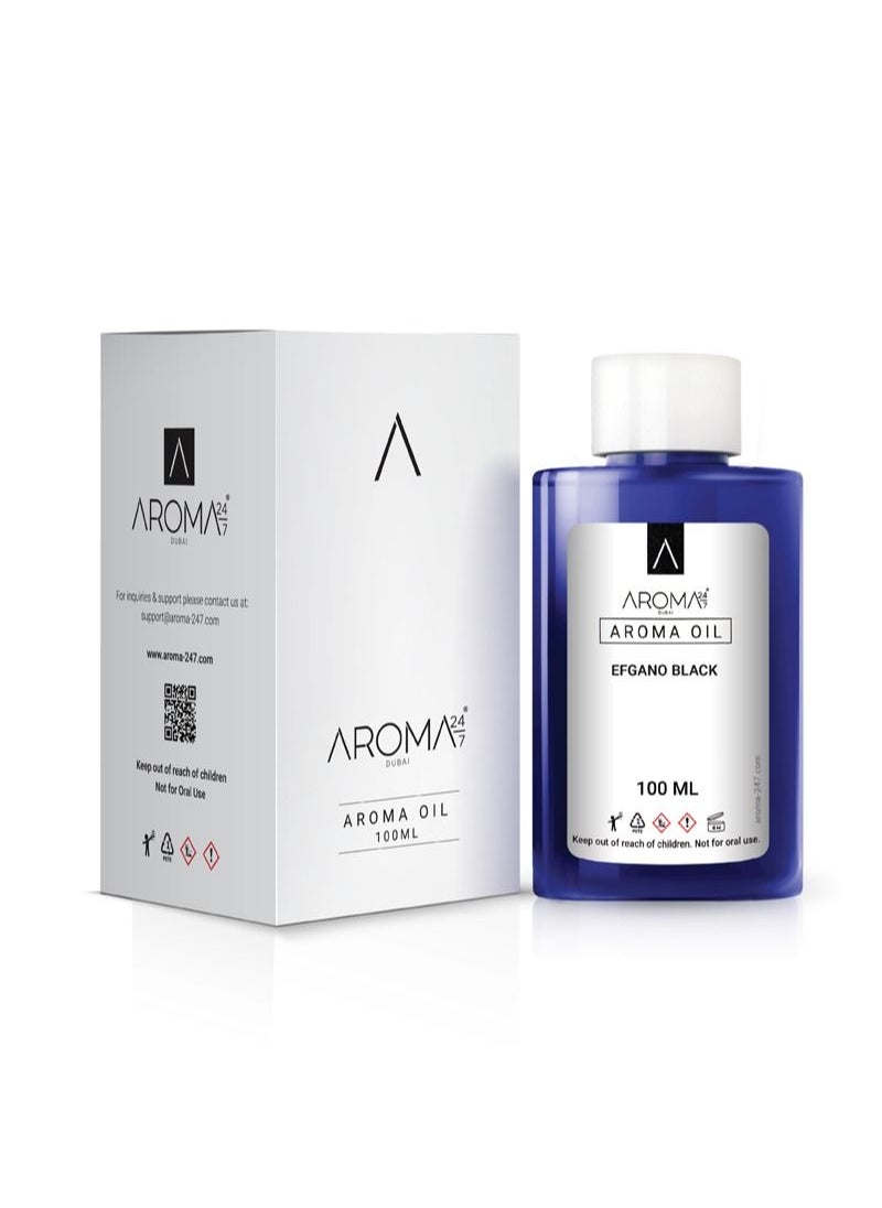 AROMA 24/7 - Aroma Oil for Scent Diffusers - Efgano Black 100ML - Image 1