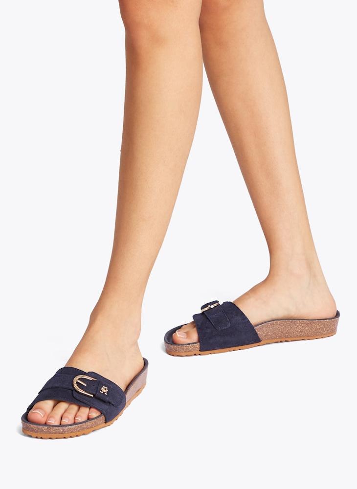 TOMMY HILFIGER - Soft Suede Adjustable Mule - Image 1