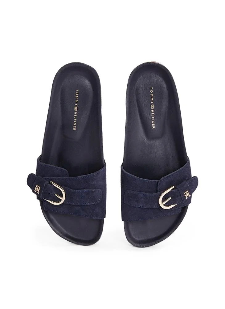تومي هيلفيغر Soft Suede Adjustable Mule