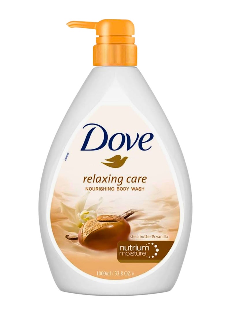 دوف غسول جسم دوف ريلكسينج كير بنكهة زبدة الشيا والفانيليا – 1000 ملل - Image 1
