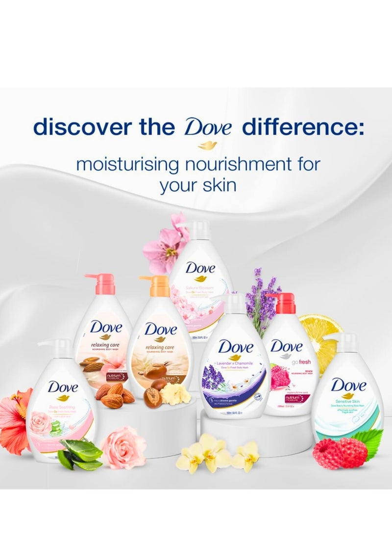 دوف غسول جسم دوف ريلكسينج كير بنكهة زبدة الشيا والفانيليا – 1000 ملل - Image 4