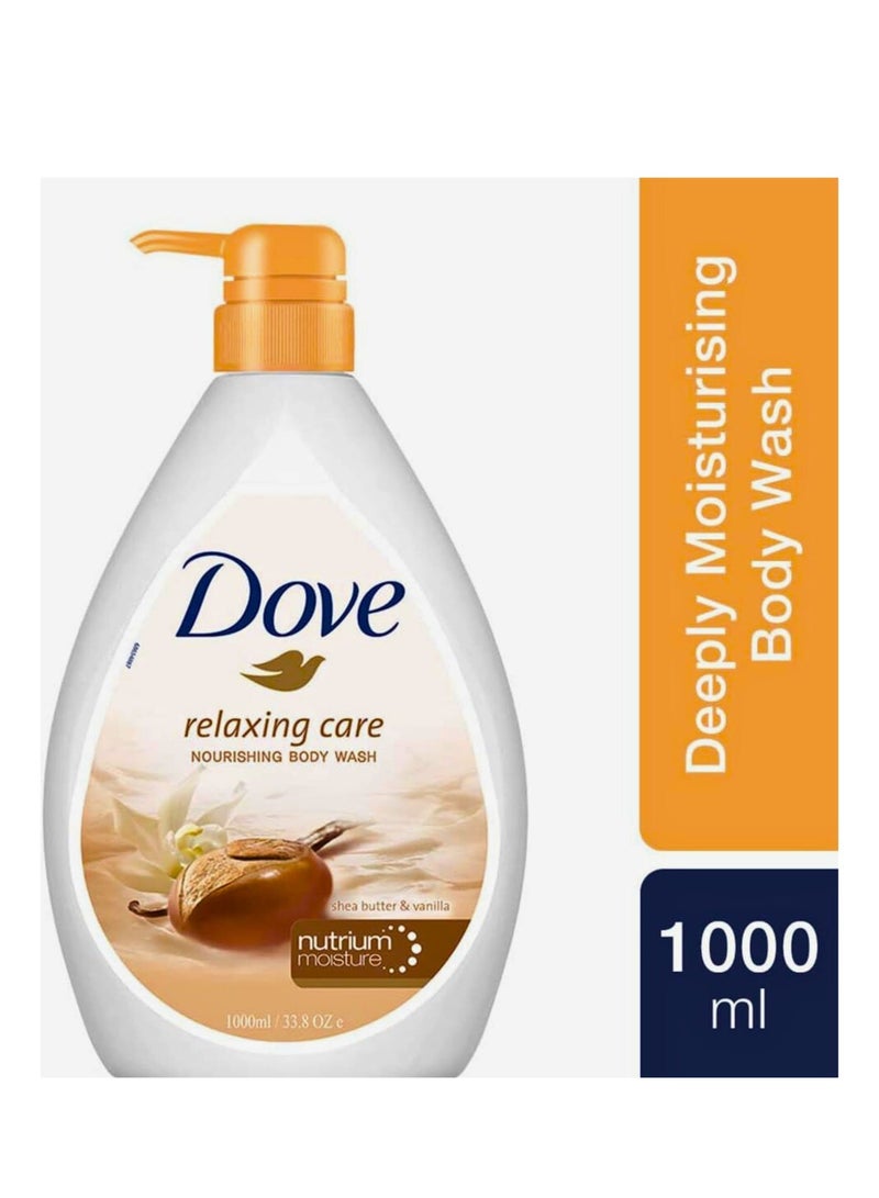 دوف غسول جسم دوف ريلكسينج كير بنكهة زبدة الشيا والفانيليا – 1000 ملل - Image 2