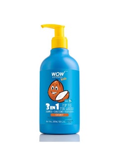 WOW Skin Science Kids Tip To Toe Wash Shampoo Conditioner Body Wash No Sulphates & Parabens Coconut, 300 Ml  - Image 1