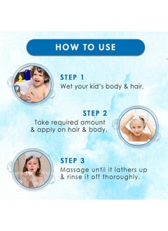 WOW Skin Science Kids Tip To Toe Wash Shampoo Conditioner Body Wash No Sulphates & Parabens Coconut, 300 Ml  - Image 4