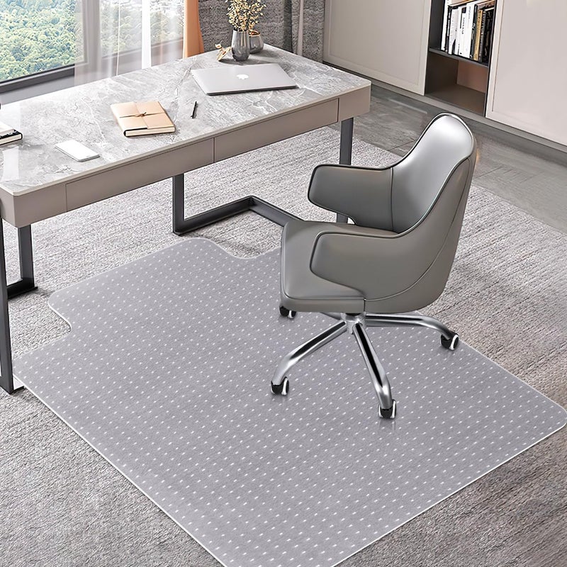 BesWin Office Chair Mat for Carpets, 30" x 48" Low Pile Carpet Protector Mat for Office Chair, Heavy Duty Computer Desk Floor Mat for Carpeted Floors, Easy Glide and Flat Without Curling - Image 1
