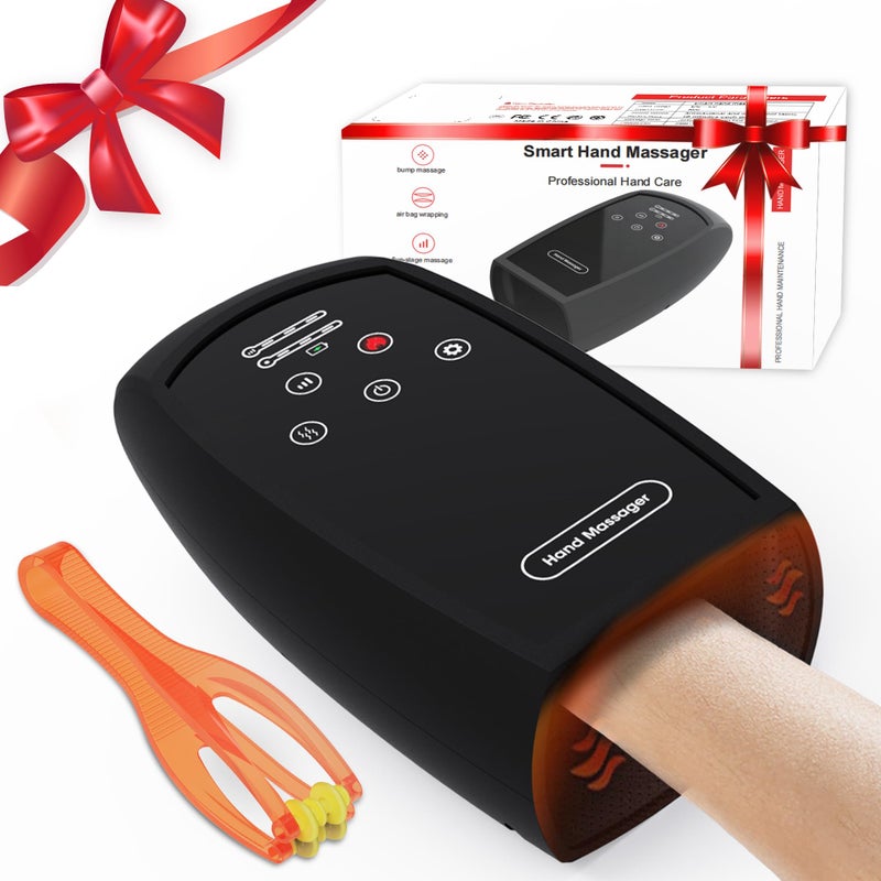 Gifts for WomenMenBirthday Gifts for Women Hand Massager with Heat Gifts for Mom DadTeen Girl Gifts Trendy StuffBlack