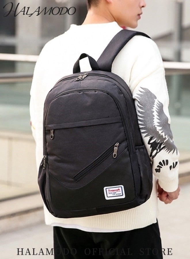 هالامودو حقيبة ظهر للسفر مكونة من 3 قطع مضادة للسرقة حقيبة ظهر محمولة متينة ومضادة للسرقة حقيبة ظهر كبيرة كاجوال نهارية مقاومة للماء حقيبة كلية للعمل والكلية والسفر - Image 5