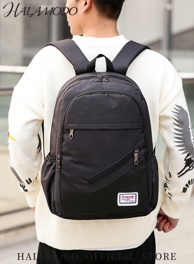 هالامودو حقيبة ظهر للسفر مكونة من 3 قطع مضادة للسرقة حقيبة ظهر محمولة متينة ومضادة للسرقة حقيبة ظهر كبيرة كاجوال نهارية مقاومة للماء حقيبة كلية للعمل والكلية والسفر - Image 4