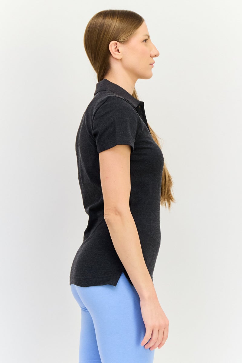 PUMA Women Sportswear Fit Short Sleeve Polo Shirt, Grey - Image 4