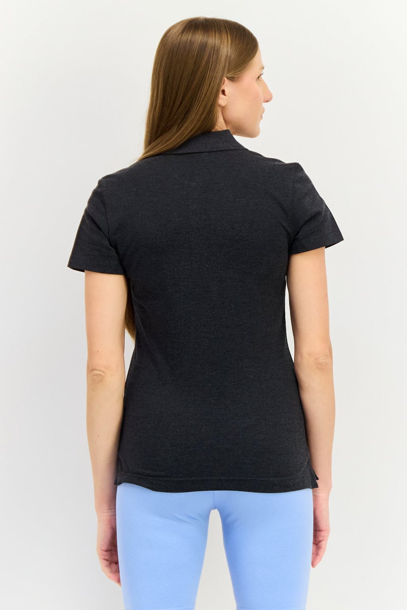 PUMA Women Sportswear Fit Short Sleeve Polo Shirt, Grey - Image 2