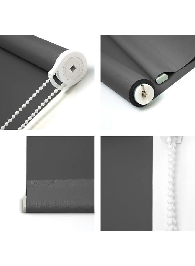 NUTRO CHILL Blackout Roller Shades, Window Roller Blinds Thermal Insulated Shades for Home, Hotel, Club, Restaurant, Office (73" W x 68" L, Black) - Image 2