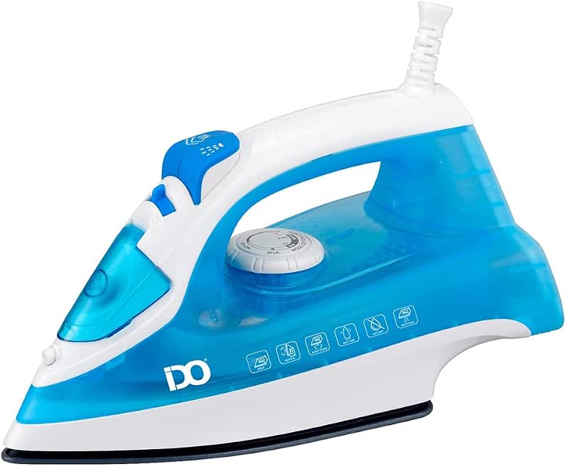 IDO Ceramic Steam Iron 2200w, 280 Ml, Anti-Calc, Anti-Drip SI2200-BWH