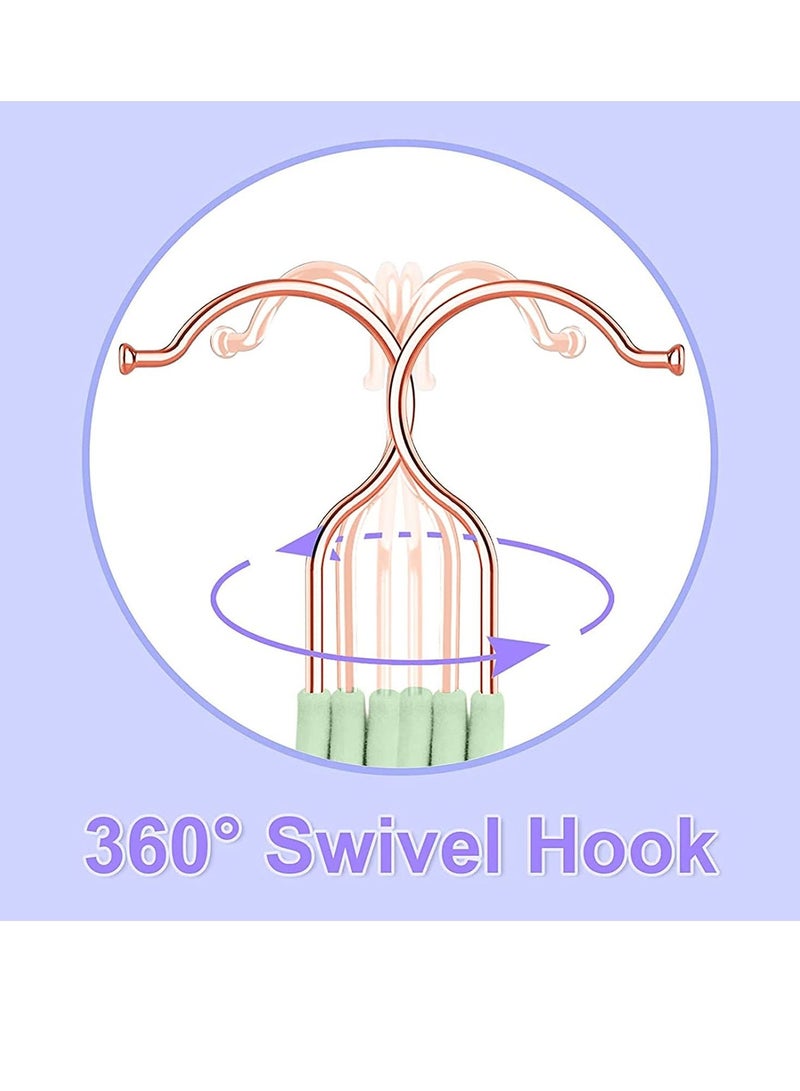 Red Dot Gift 50-Pack Light Green Color Baby Velvet Hangers 11Inch - Nursery Clothes Hangers Non Slip Toddler Hangers, 360 Chrome Rose-Gold Hook. - Image 4