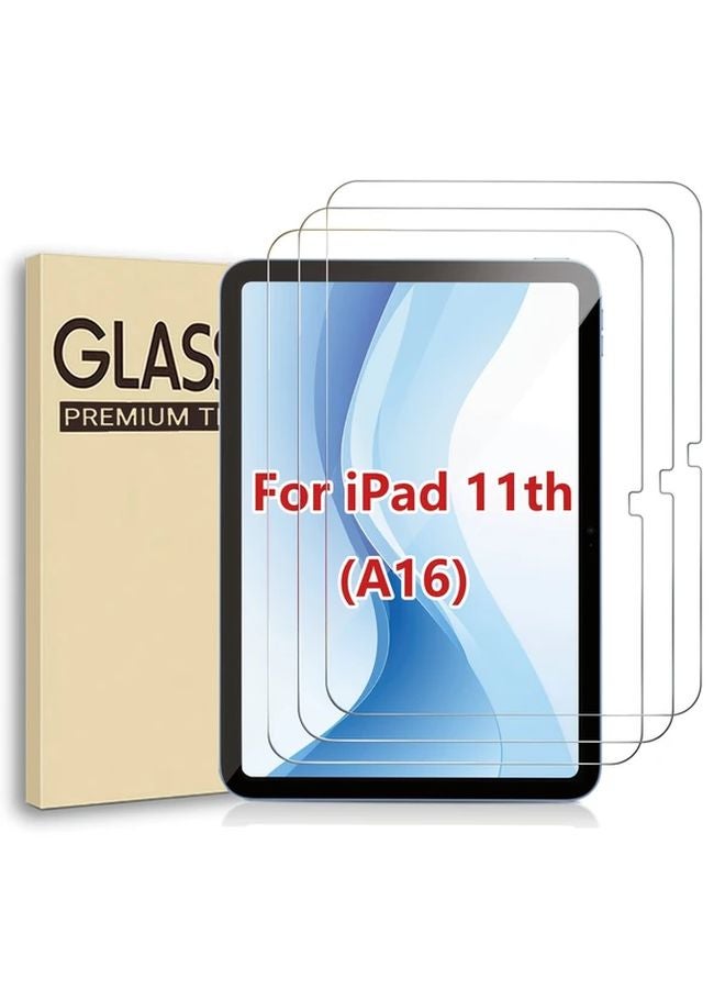 3Pcs Tempered Glass Screen Protector For iPad 11th Gen 2025 Ultra Durable Smooth Surface Anti Fingerprint - Image 1