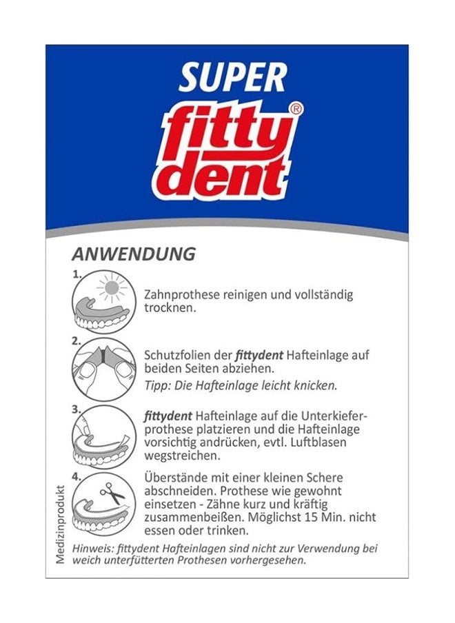 Fittydent Waterproof Denture Adhesive Cushions 20 Strips  - Image 2