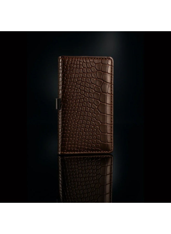 Regno Croco Style Leather Wallet - Long Wallet - Image 2