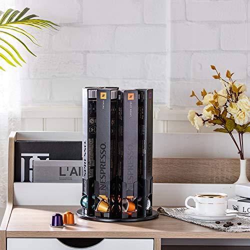 FlagShip Nespresso Pod Holders Storage Carousel Coffee Nespresso Original Line Capsules Holder Coffee Capsules Holder Organizer Stand Small 80 Pods Originalline - Image 3