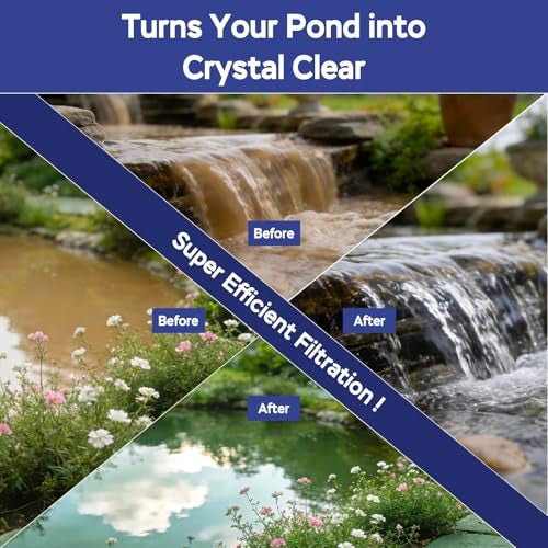 AquaMiracle 400GPH Pond Filter Pump with 4-Stage Filtration | Pond Pump Filter Box | Fish Pond Filter for Outdoor Ponds 200-350 Gal | for Garden, Waterfall, Fountain, Water Feature - Image 2