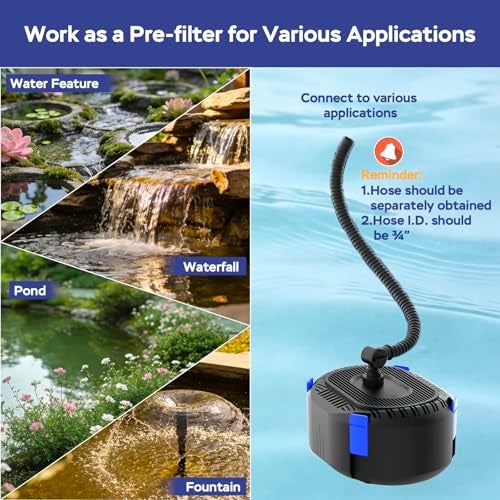 AquaMiracle 400GPH Pond Filter Pump with 4-Stage Filtration | Pond Pump Filter Box | Fish Pond Filter for Outdoor Ponds 200-350 Gal | for Garden, Waterfall, Fountain, Water Feature - Image 4