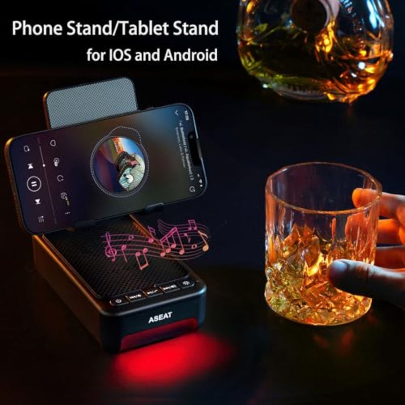 Gifts for Men Him, Cell Phone Stand with Bluetooth SpeakerandLed Color Changing Light, Unique Gifts for Women Dad Her Husband, Cool Tech Gadget Wireless Speaker, Birthday Gifts for Men, Ideal Gifts - Image 3