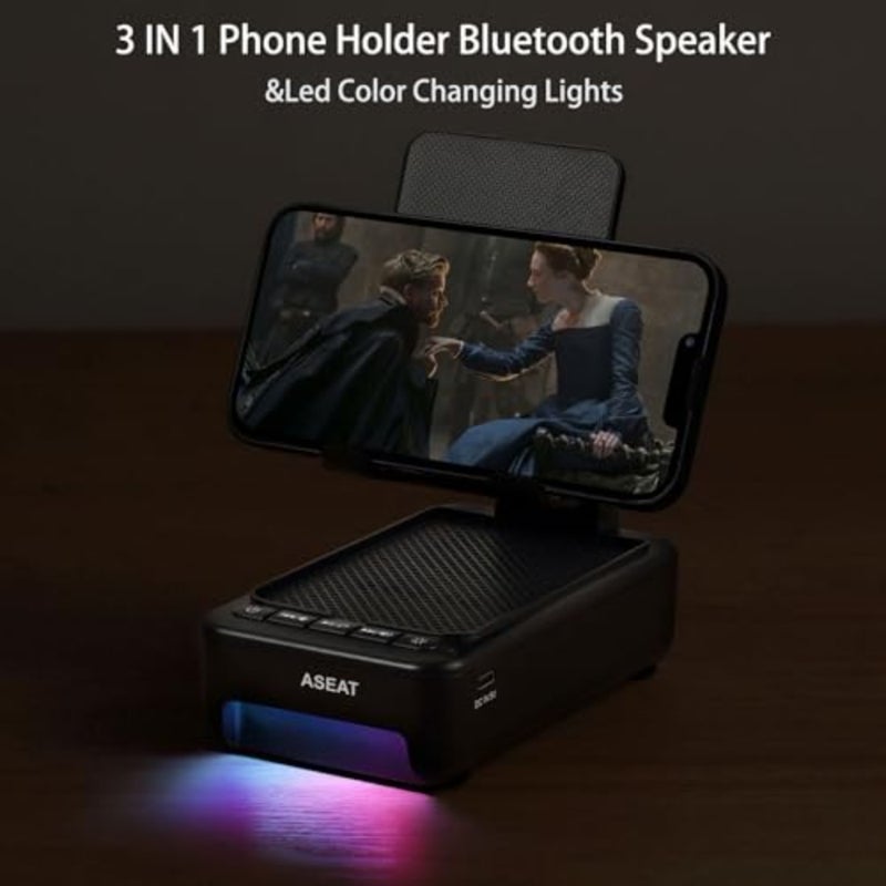 Gifts for Men Him, Cell Phone Stand with Bluetooth SpeakerandLed Color Changing Light, Unique Gifts for Women Dad Her Husband, Cool Tech Gadget Wireless Speaker, Birthday Gifts for Men, Ideal Gifts - Image 2