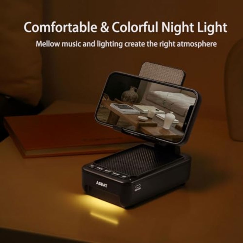 Gifts for Men Him, Cell Phone Stand with Bluetooth SpeakerandLed Color Changing Light, Unique Gifts for Women Dad Her Husband, Cool Tech Gadget Wireless Speaker, Birthday Gifts for Men, Ideal Gifts - Image 4