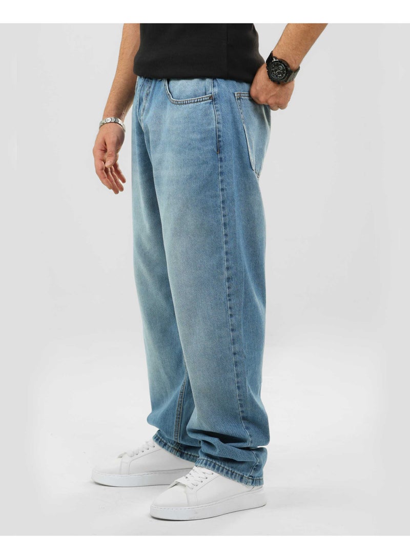 دوت بنطلون جينز رجالي – قصّة فضفاضة بإطلالة كاجوال - Image 3