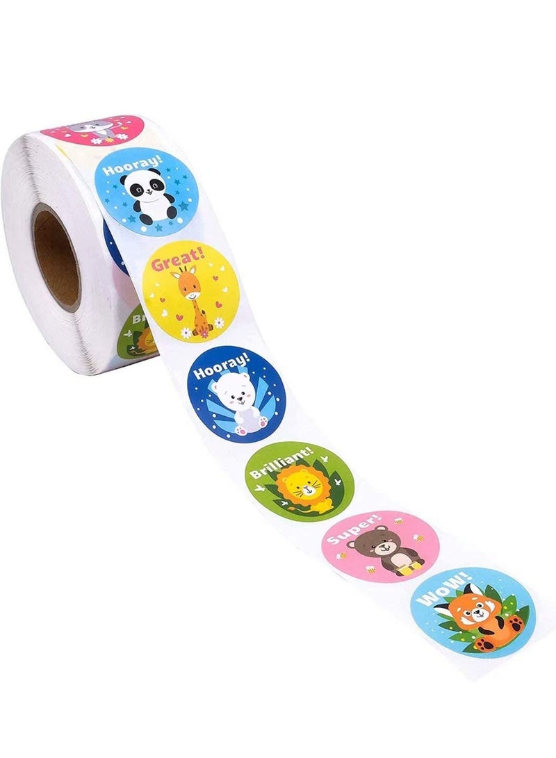 SYOSI Reward Stickers for Teachers, 500 Stickers for Kids in 8 Designs, 1 Inch School Stickers on Sheets. Teacher Supplies for Classroom, Potty Training Stickers, Motivational Stickers - Image 2
