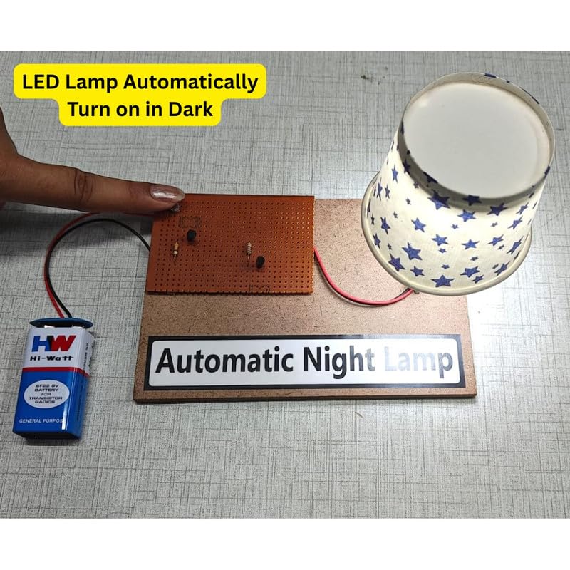 ESPtronics مشروع علم الفيزياء لطلاب الصف 12 – مجموعة DIY لمصباح الليل الأوتوماتيكي ON Off نموذج عملي باستخدام مستشعر LDR والترانزستور للأطفال في المدرسة - Image 3