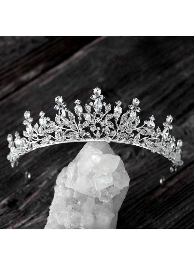SWEETV SWEET Gold Princess Tiaras for Women Girls,,Handmade Crystal Crowns and Tiaras Headband for Bride Wedding Bridal Birthday Quinceanera Pageant Party Prom ,Adult Halloween Costume Cosplay Hair  - Image 5