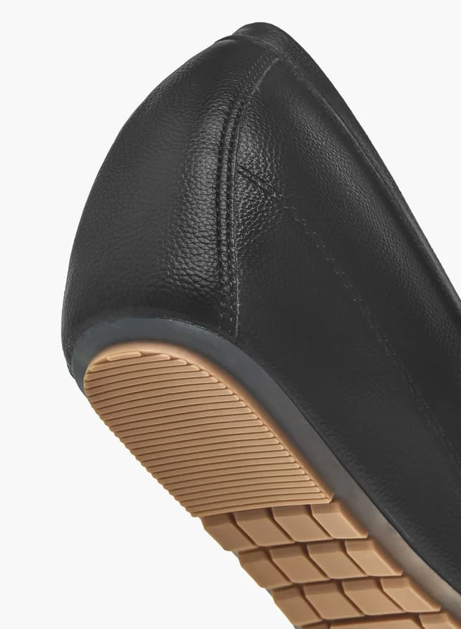 Le Confort Women Slip-On Loafers with Wedge Heels and Bow Accent