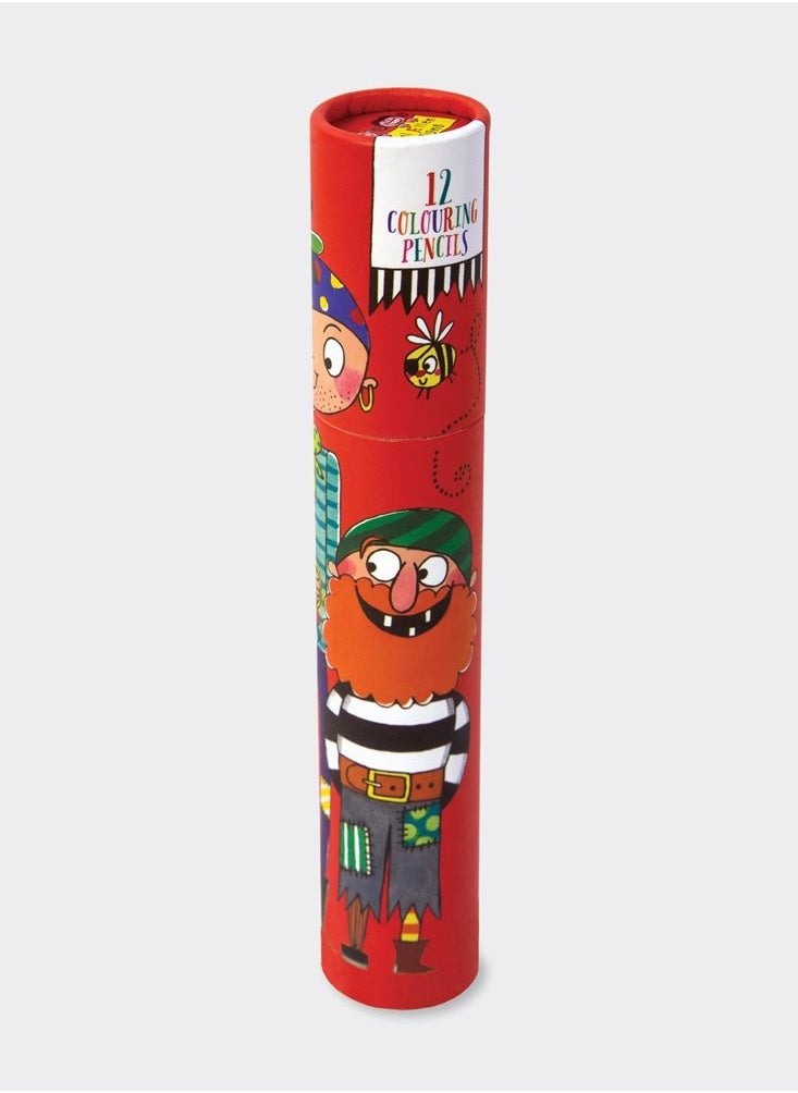 Rachel Ellen Childrens Pirate Colouring Pencil Tube  - Image 1