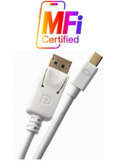 Tortox Tortox 4k@60HZ  Mini DP To DP Cable 1.8 Meter,  Two-Way  Mutual Conversion, Supports Mini DisplayPort and DisplayPort With Digital Signal Transmission, Gold Plated Connectors Macbook Pro/ Macbook Air  - Image 1