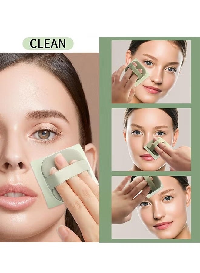 EELHOE Oil Absorbing Powder Puff，Oil Blotting Sheets for Face-100 Counts Gree Tea Blotting Paper for Oily Skin with Portable Mirror & Makeup Puff -Absorb Excess Oil,Skin Friendly and Comfortable. - Image 2