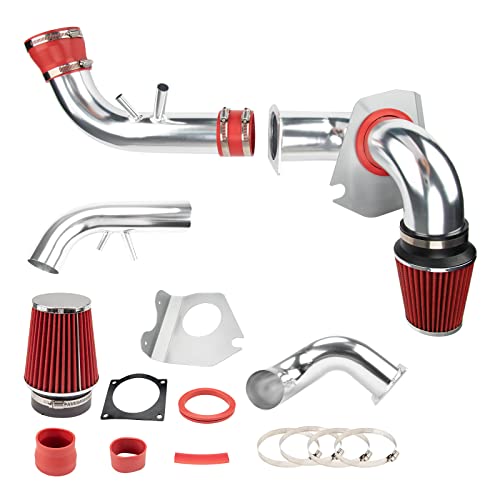 AUTOSITY 3 in. & 3.5 in Cold Air Intake Kit, Aluminum Car Air Intake Pipe Kit for Mustang 1996-2004 V8 4.6L, Red - Image 1