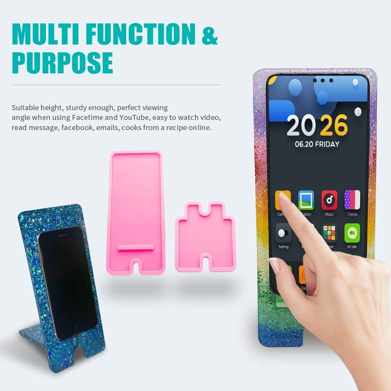 Angel Wings Mobile Phone Stand Silicone Resin Mold Phone Holder Epoxy Resin Moulds Craft Cell Phone Bracket Silicone Mold - Image 3